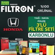 Honda Civic 1.6 Fd6 Filtron Karbonlu Filtre Bakım Seti 2007-2012