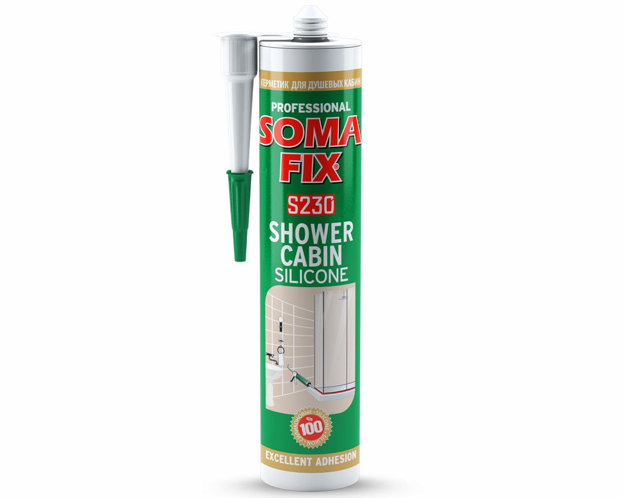 SOMAFİX S230 Duşakabin Silikonu Şeffaf 280ml 320gr
