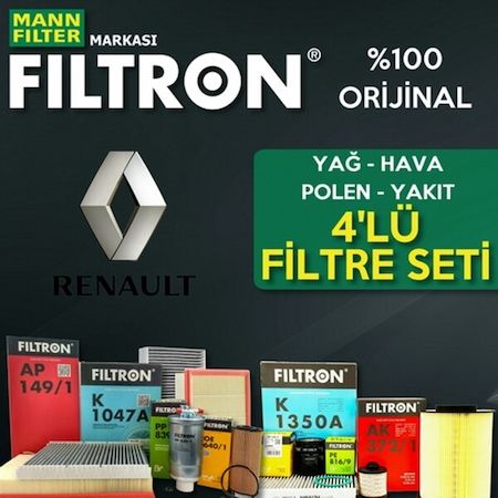 Renault Clio 4 1.5 Dci Filtron Filtre Bakım Seti 2012-2016 (495585146)