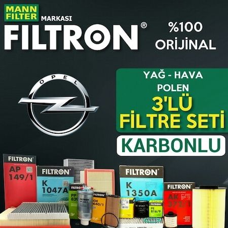 Opel Astra J 1.4 Turbo Mann Filtron Filtre Bakım Seti 2010-2015 (495301121)