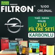 Opel Astra J 1.4 Turbo Mann Filtron Filtre Bakım Seti 2010-2015 (495301121)