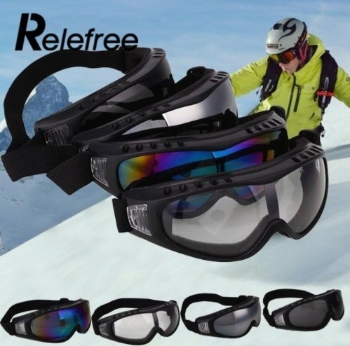 Şeffaf Camlı Rüzgar Kar Snowboard Gözlüğü
