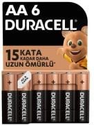 Duracell Pil Basic AA Alkalin Kalem 6'lı