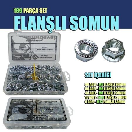 189 Parça Flanşlı Somun Seti