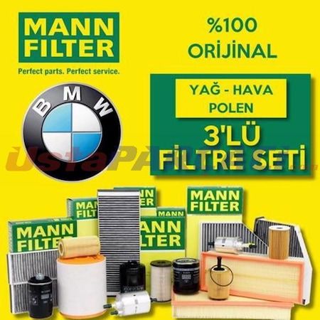 Bmw 3.20 D Mann-Filter Filtre Bakım Seti E46 2002-2005 (495301969)