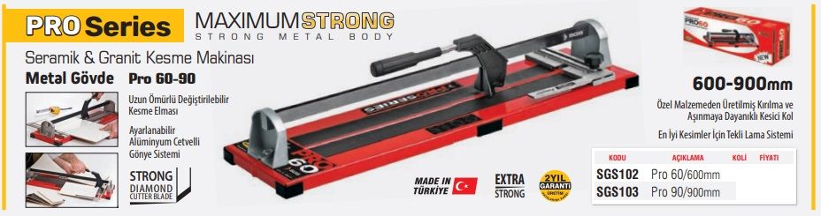 SGS SERAMİK GRANİT KESME MAKİNASI Pro60 SGS102