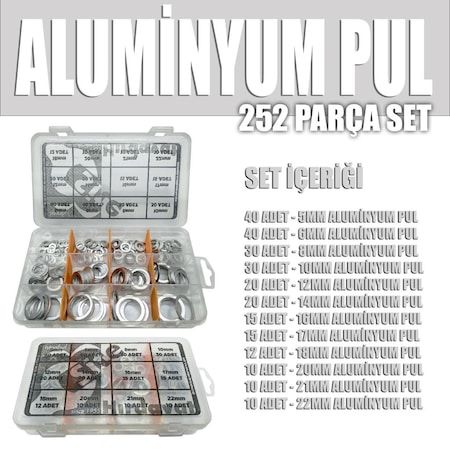 252 Parça Aluminyum Pul Seti