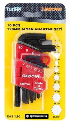 ELTOS ALLEN SİYAH ALLEN TAKIMI 10 PARÇA DÜZ KISA