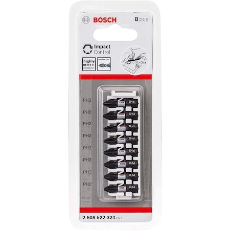 Bosch Impact Ctrl Bits Set 8'li Ph2 25 MM 2608522324