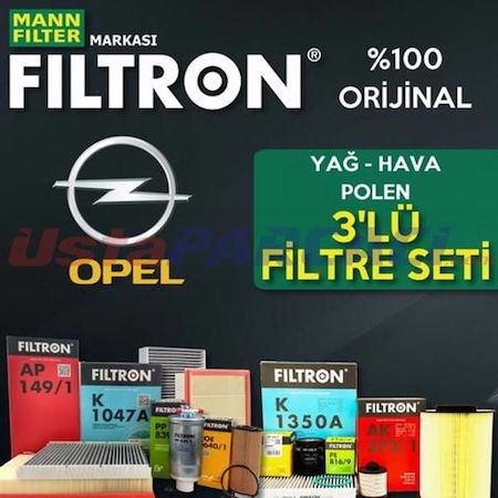 Opel Astra H 1.6 Mann Filtron Filtre Bakım Seti 2004-2013 (495301239)