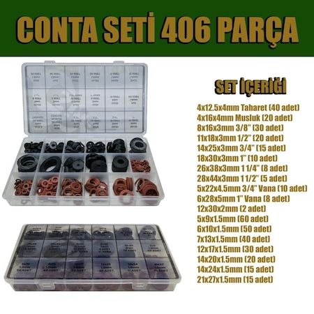 406 Parça Klingirit Conta Seti Kauçuk Ve Fiber Kırmızı Siyah