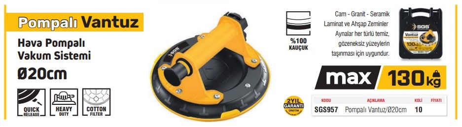 SGS POMPALI  VANTUZU 130 KG  SGS 957