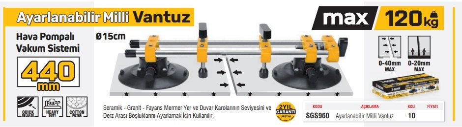 POMPALI  VANTUZ 120 KG  SGS 960