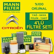 Citroen C4 1.6 E-Hdi Mann-Filter Filtre Bakım Seti 2011-2015 (495585144)