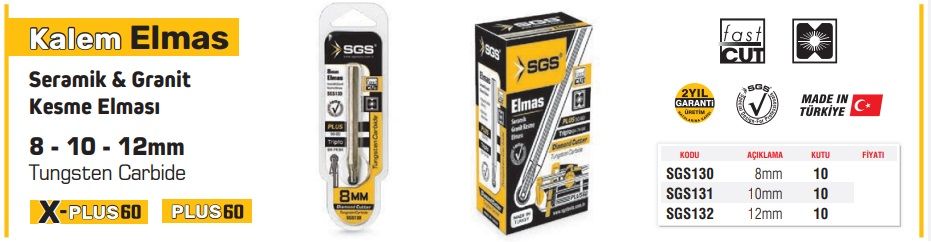 ELMAS KALEM GRANİT KESME SGS 130  8mm