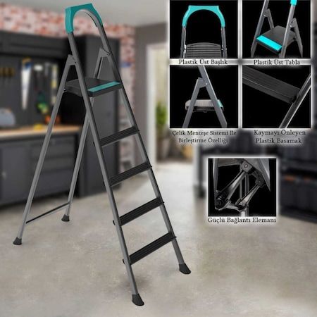 Akkemik - Perilla Riser 5+1 Plastik Basamaklı Merdiven