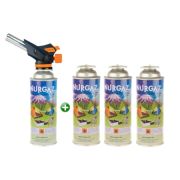 Nurgaz Fire Bırd Torch Kamp  Pürmüzü + 4 Ad. 220 Gr Tüp