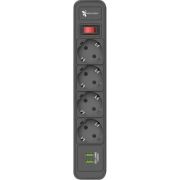 Akım Korumalı 3'lü 2 m 2 USB'li Akım Korumalı Fulltech FTR-04