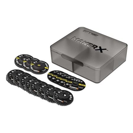 Worx WA7213 50 MM Profesyonel Kesme Taşlama Zımparalama Aksesuar Seti 16 Parça
