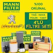 Peugeot 301 1.6 Hdi Mann-Filter Filtre Bakım Seti 2013 - 2018 (495301205)
