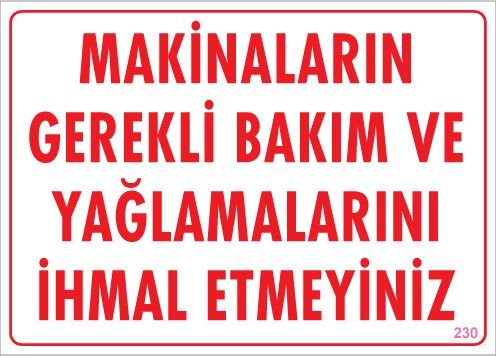 Makinaların Genel Bakımlarını...