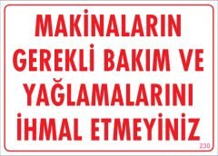 Makinaların Genel Bakımlarını...
