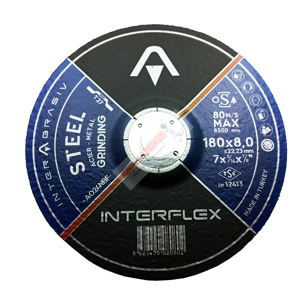 INTERABRASIV 180x8 NK Taşlama Taşı 10 lu paket