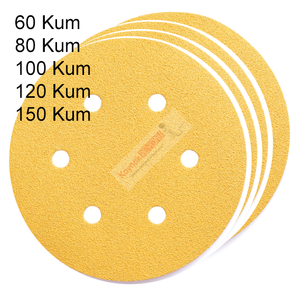 Gold Cırt Zımpara 150 mm 50 li paket değişik kumlarda