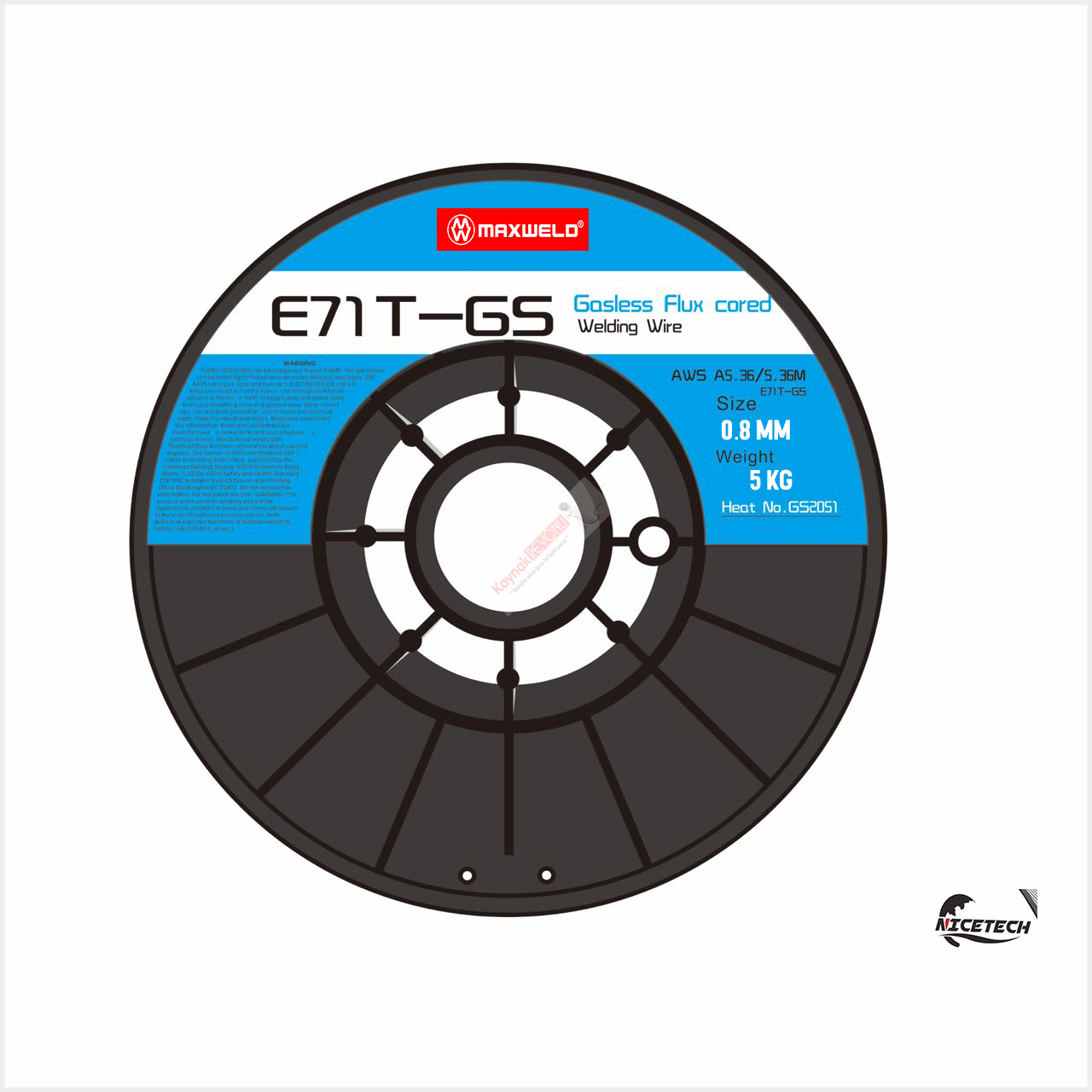 Maxweld E71TG-S 0.80 mm Gazsız Özlü Kaynak Teli 5 kg