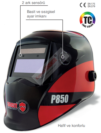 Sacit P850 Kolormatik Baş Kaynak Maskesi