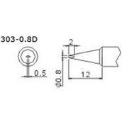 303-0,8D 202D Havya İçin 0.8mm Havya Ucu