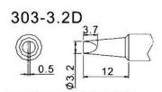 303-3,2D 202D Havya İçin 3.2mm Havya Ucu