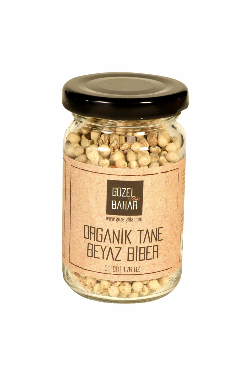 Güzel Gıda Organik Tane Beyaz Biber 50g