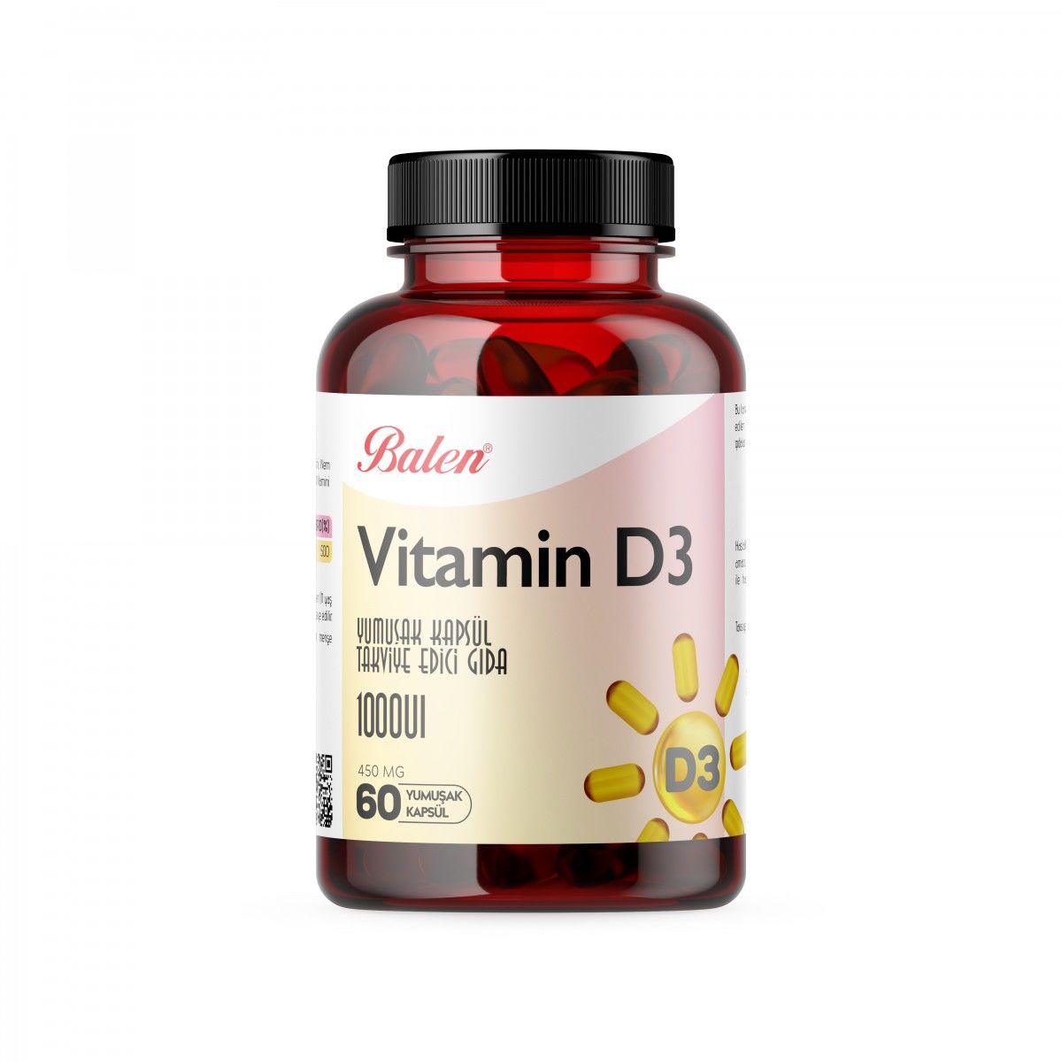 VİTAMİN D3 YUMUŞAK KAPSÜL 450 MG*60