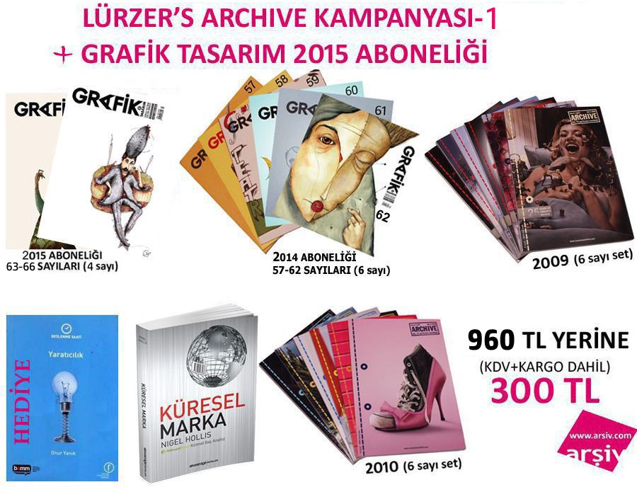 Archive Kampanyası 1+Grafik Tasarım 2015 Abo.