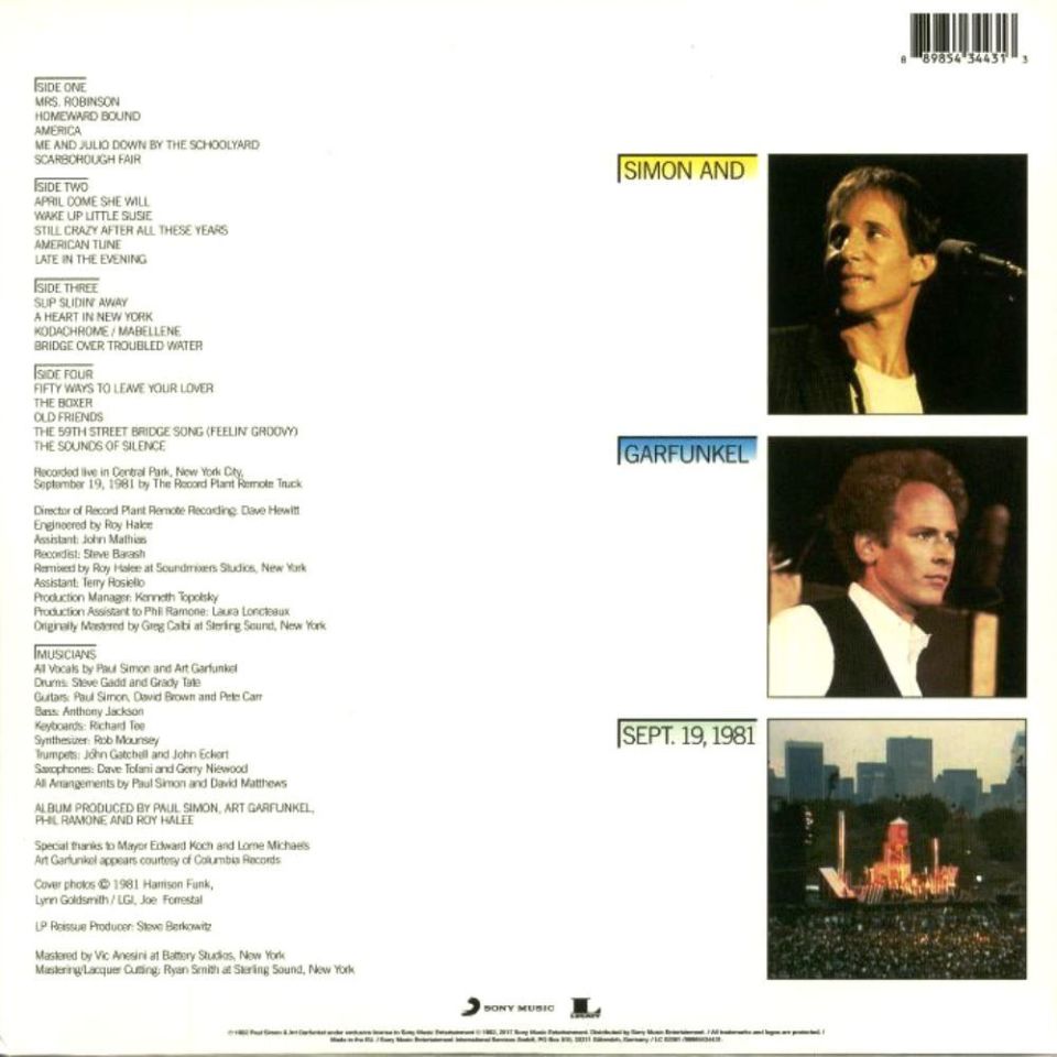 SIMON & GARFUNKEL - THE CONCERT IN CENTRAL PARK (LIVE) (2 LP)