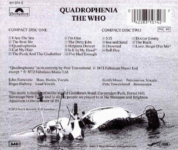 THE WHO - QUADROPHENIA (2 CD) (1973)