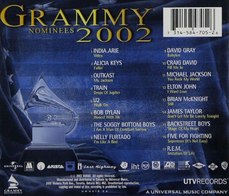 GRAMMY NOMINEES 2002 - VARIOUS (CD)