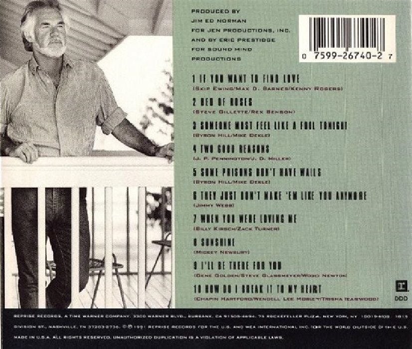 KENNY ROGERS - BACK HOME AGAIN (CD) (1991)