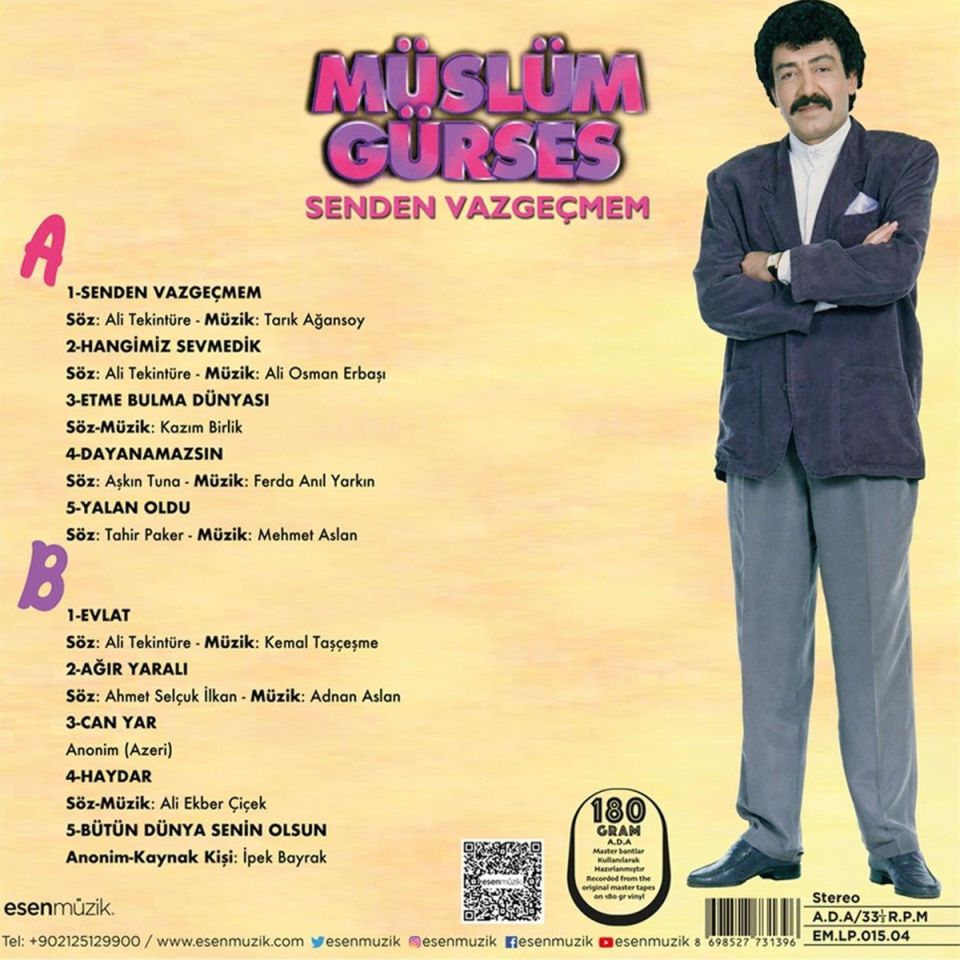 MÜSLÜM GÜRSES - SENDEN VAZGEÇMEM (LP)