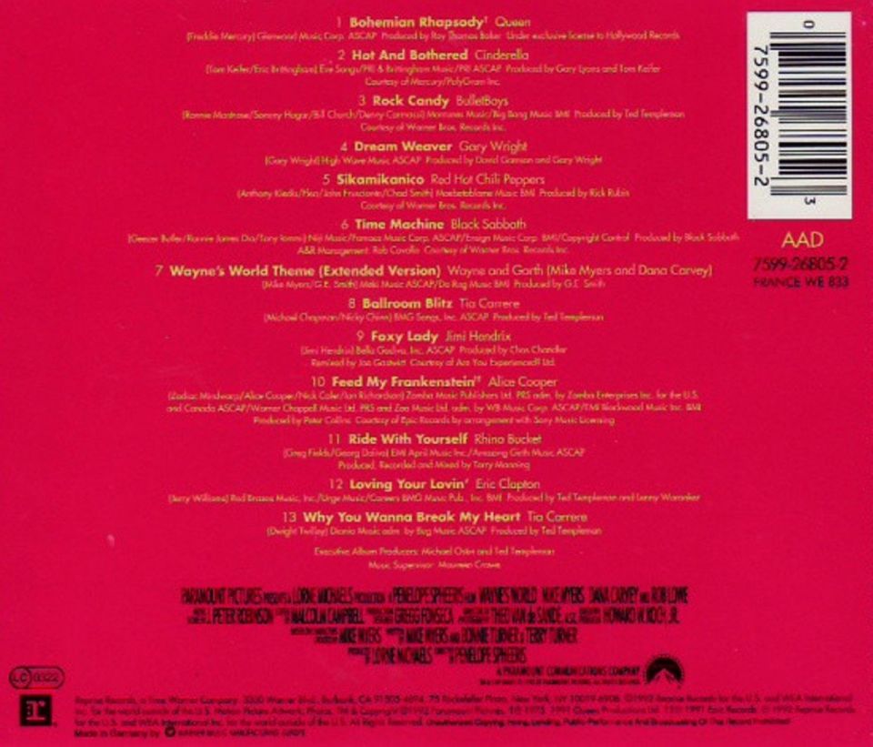 WAYNE'S WORLD - SOUNDTRACK (CD)
