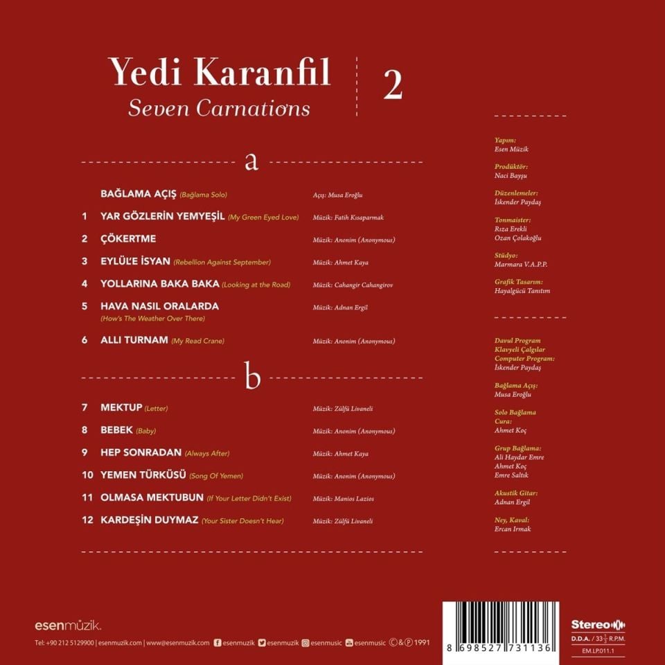 YEDİ KARANFİL 2 - YEDİ KARANFİL 2 (LP)