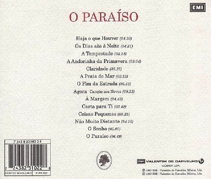 MADREDEUS - O PARAISO (CD) (1997)