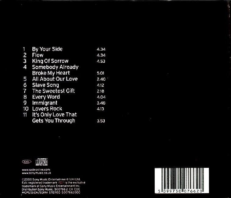 SADE - SADE LOVERS ROCK (CD) (2000)