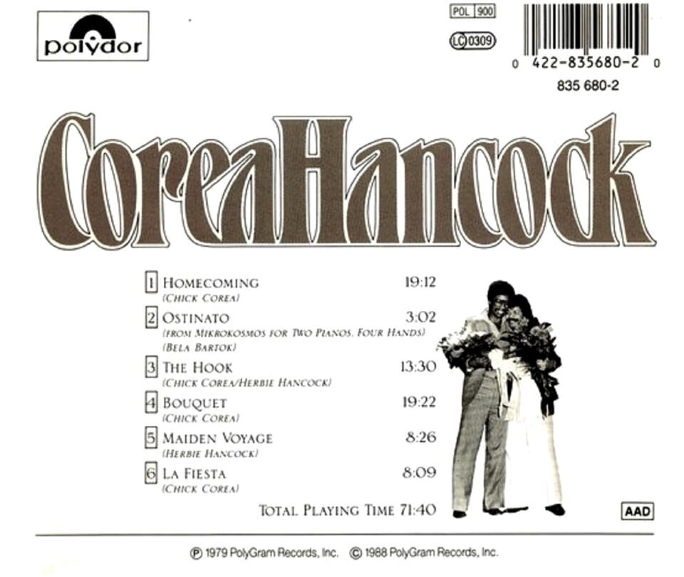 CHICK COREA & HERBIE HANCOCK - AN EVENING WITH CHICK COREA & HERBIE HANCOCK (CD) (1988)