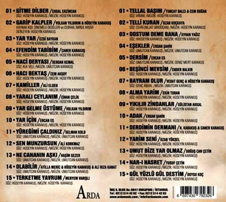 KARAKUŞ TÜRKÜLERİ - 1 (2 CD)