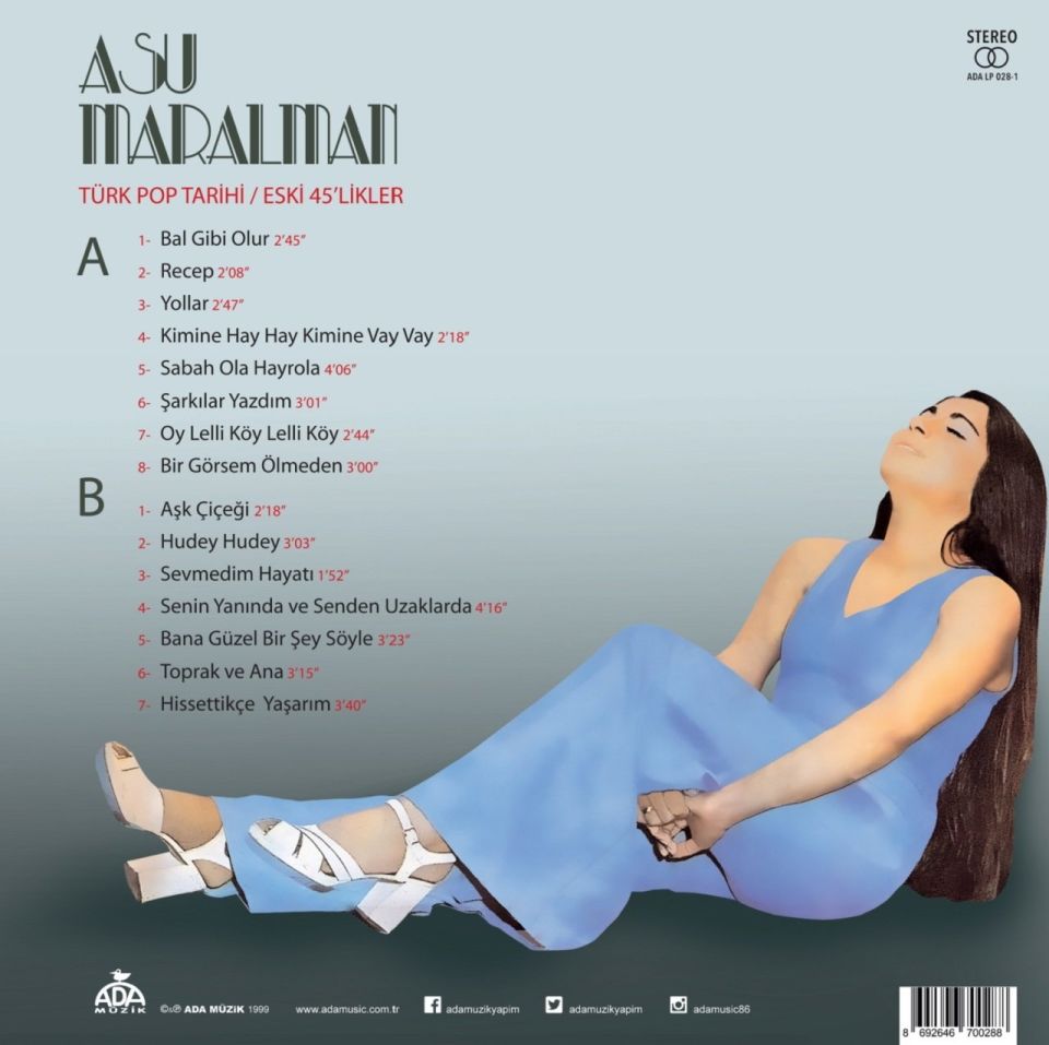 ASU MARALMAN - TÜRK POP TARİHİ (ESKi 45'LiKLER) (LP)