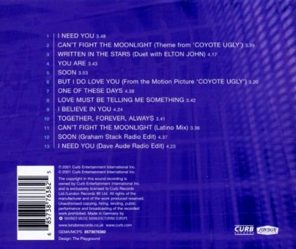 LEANN RIMES - I NEED YOU (CD)