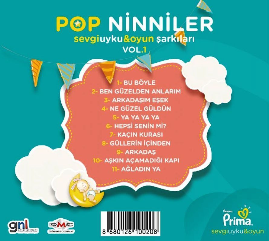 POP NİNNİLER - SEVGİ, UYKU & OYUN ŞARKILARI VOL.1