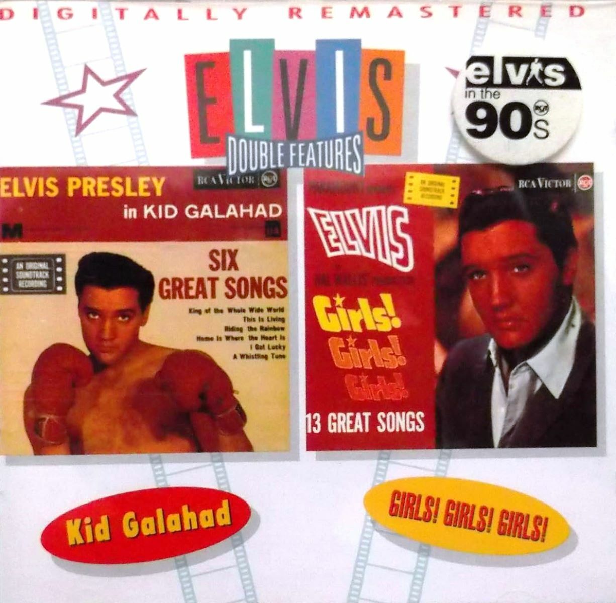 ELVIS PRESLEY - DOUBLE FEATURES KID GALAHAD & GIRLS GIRLS GIRLS (CD) (1993)